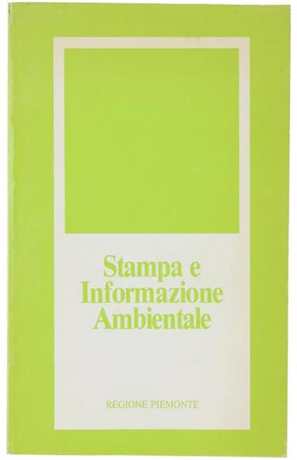 Stampa e Informazione Ambientale - copertina