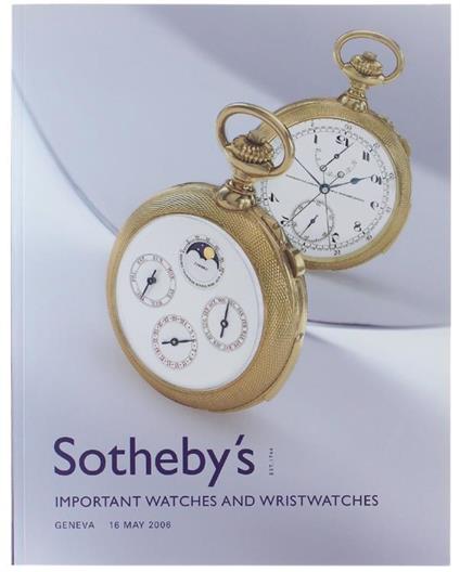 Important Watches And Wristwatches. Geneva, Tuesday 16 May 2006 - copertina