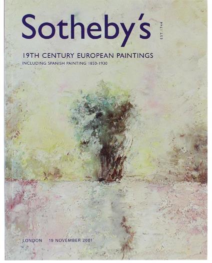 19th Century European Paintings Including Spanish Painting 1850 - 1930. London, Monday, 19 November 2001 - copertina