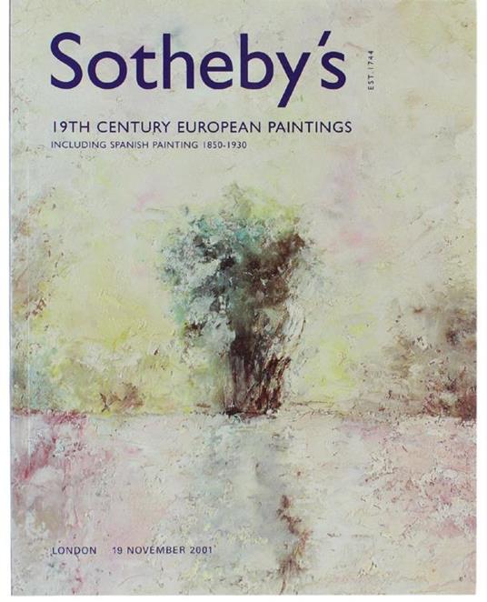 19th Century European Paintings Including Spanish Painting 1850 - 1930. London, Monday, 19 November 2001 - copertina