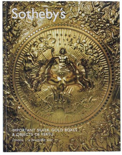 Important Silver, Gold Boxes & Objects Of Vertu. London, 18 December 2007 - copertina