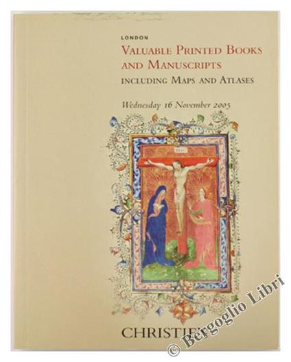 Valuable Printed Books And Manuscripts Including Maps And Atlases - copertina