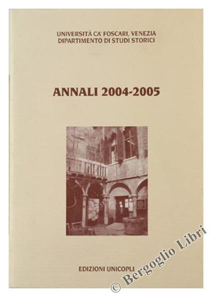 Annali 2004-2005. Studi e Materiali Dalle Tesi di Laurea - copertina