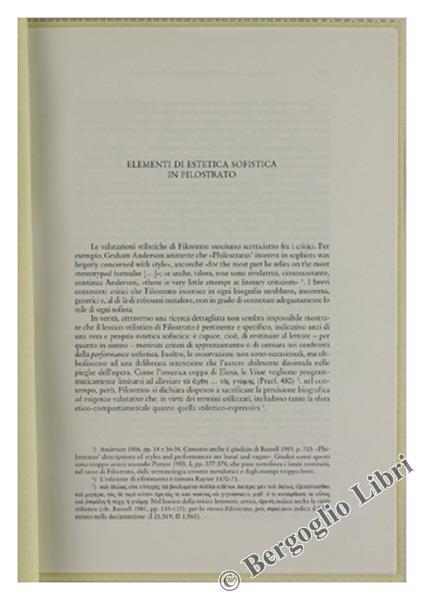 Elementi di Estetica Sofistica in Filostrato - Carla Castelli - copertina