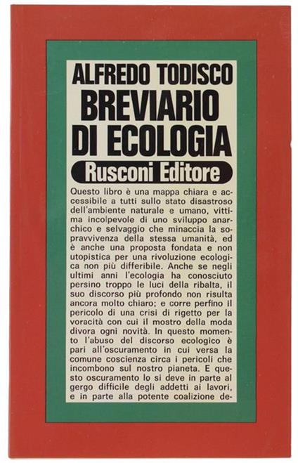 Breviario di Ecologia - Todisco Alfredo - copertina