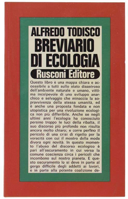 Breviario di Ecologia - Todisco Alfredo - copertina