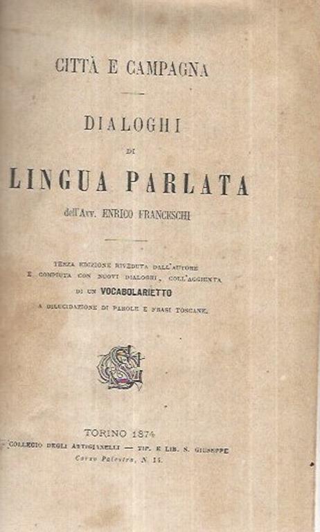 Dialoghi di lingua parlata - copertina