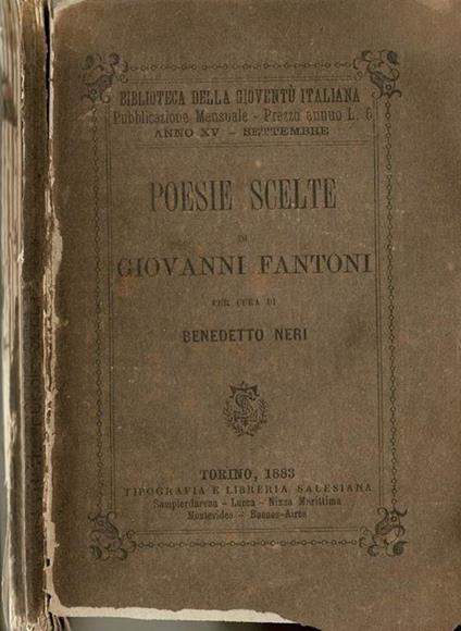 Poesie scelte - copertina