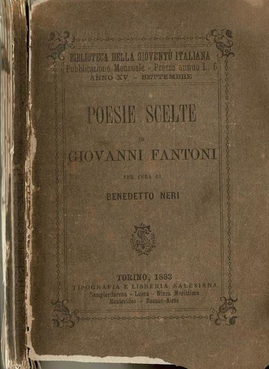 Poesie scelte - copertina