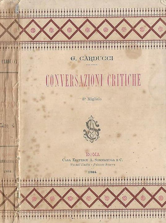 Conversazioni critiche - copertina