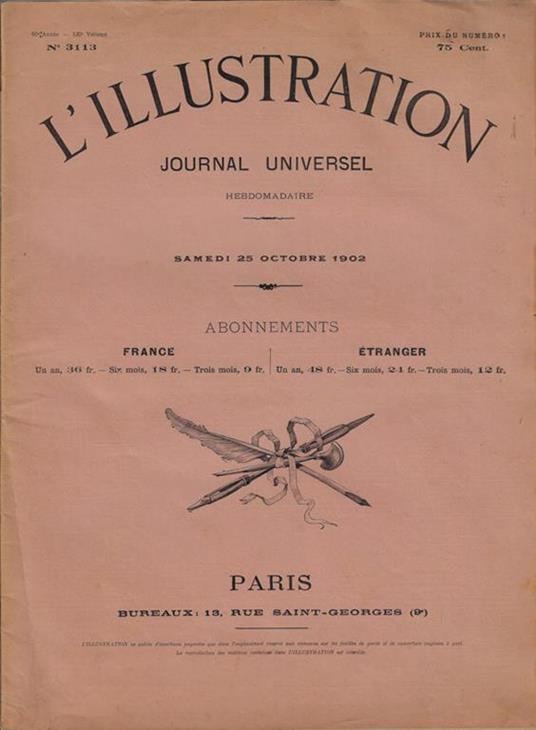L' Illustration N° 3113 Anno 60° 1902 - copertina