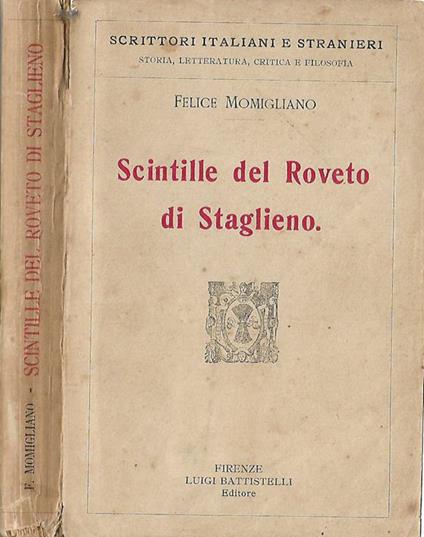 Scintille del Roveto di Staglieno - copertina