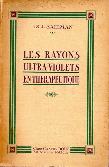 Les rayons ultra-violets. et associés en thérapeutique - copertina