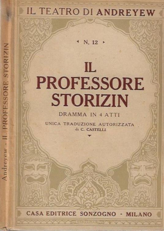 Il professore Storizin. dramma in 4 atti - copertina