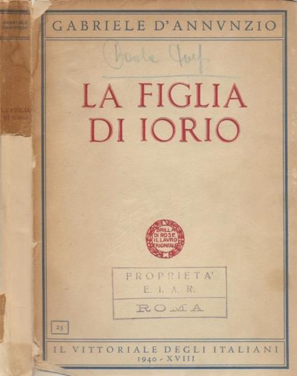 La figlia di Iorio - copertina