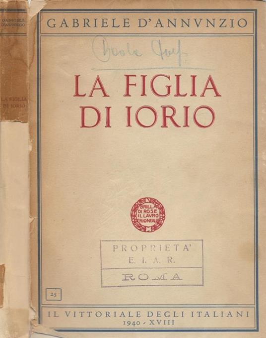 La figlia di Iorio - copertina