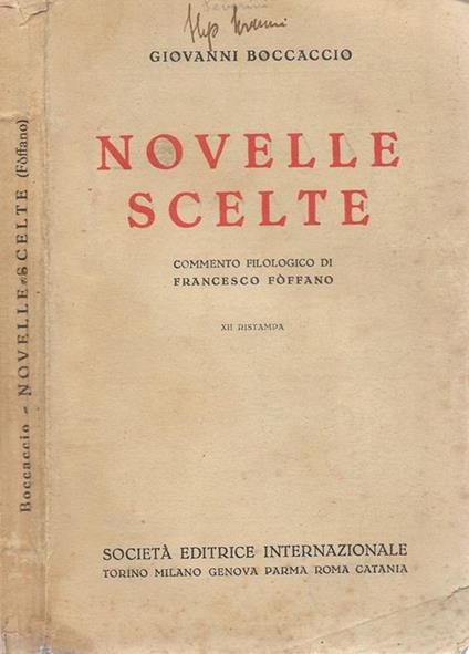 Novelle scelte - copertina