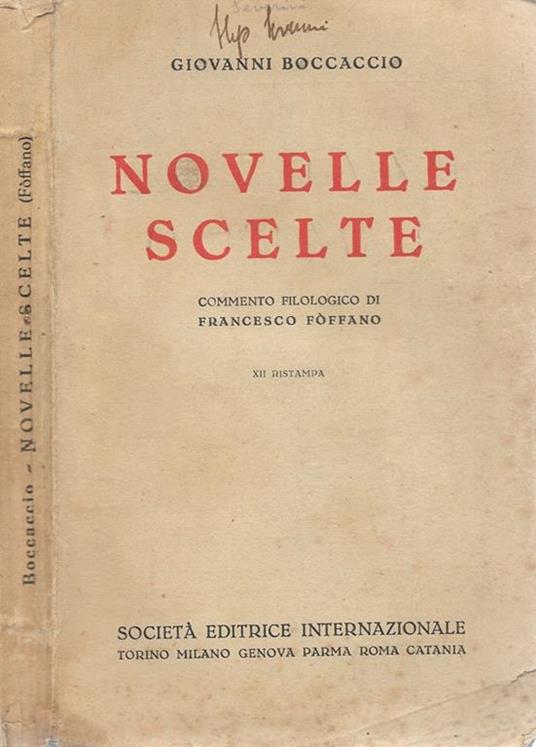 Novelle scelte - copertina