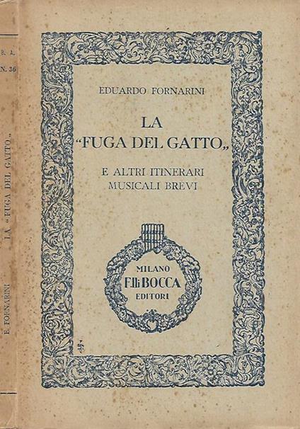 La "fuga del gatto". e altri itinerari musicali brevi - copertina
