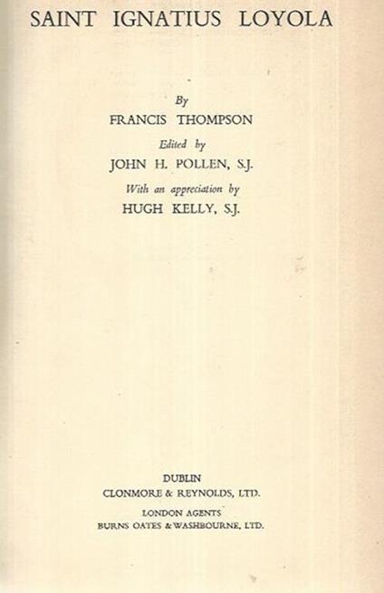 Saint Ignatius Loyola - copertina