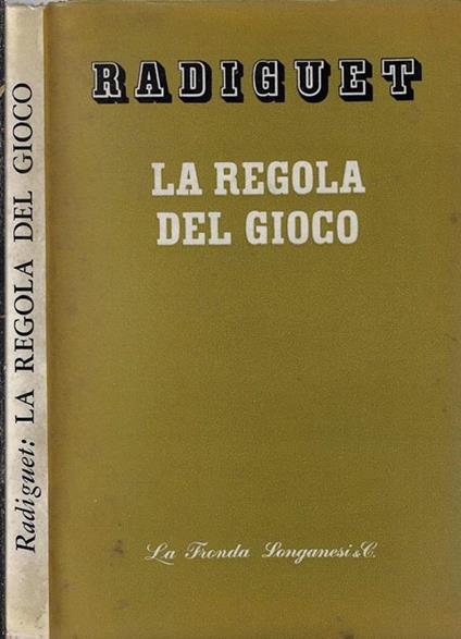 La regola del gioco - copertina