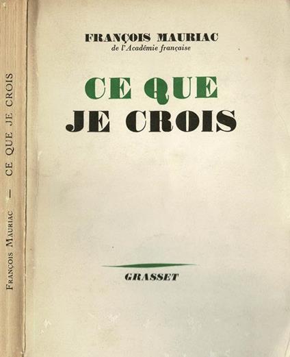Ce que je crois - copertina