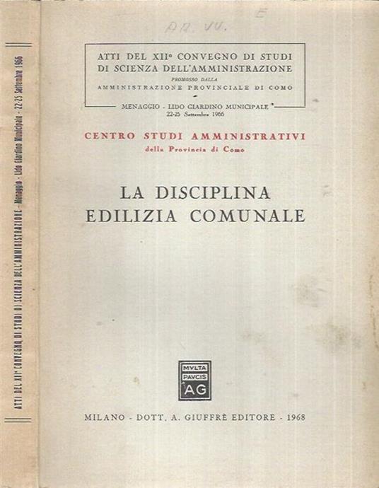 La Disciplina Edilizia Comunale - copertina