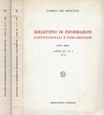 Bollettino di informazioni costituzionali e parlamentari (Nuova Serie). Anno 21° - 1970 - N. 1 e N. 2
