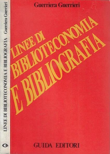 Linee di biblioteconomia e bibliografia - copertina