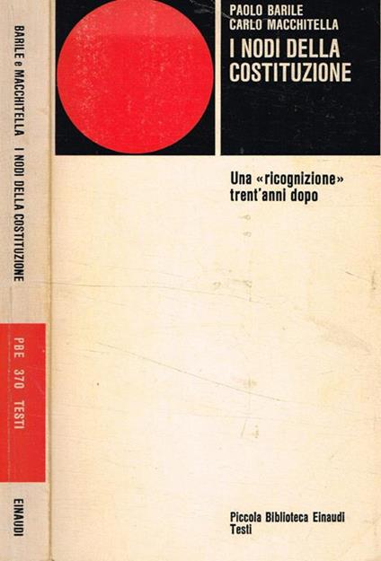 I nodi della Costituzione - copertina