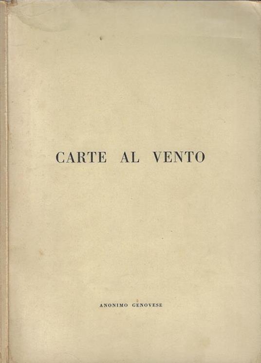Carte al vento - copertina