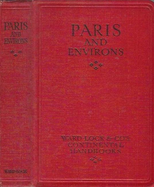 Paris and Environs. Handbook to Paris and its environs - copertina