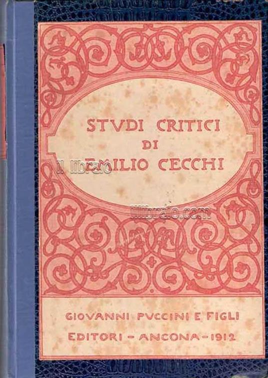 Studi critici - Emilio Cecchi - copertina