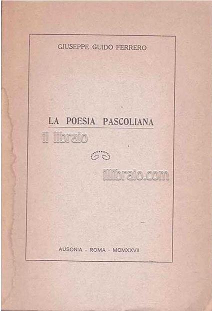 La poesia pascoliana - G. Ferrero - copertina