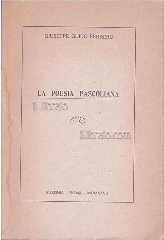 La poesia pascoliana - G. Ferrero - copertina