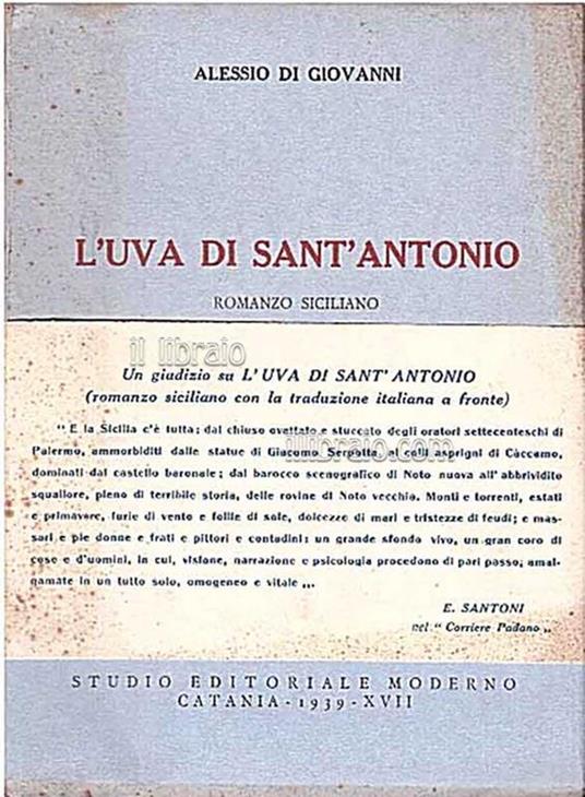 La racina di Sant'Antoni - Alberto Di Giovanni - copertina