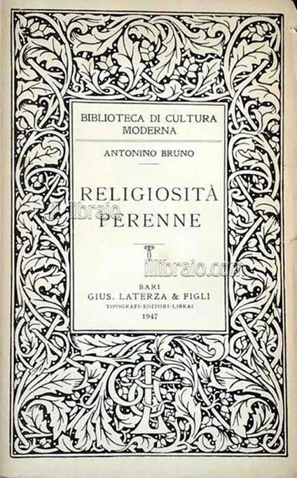 Religiosità perenne - A. Bruno - copertina