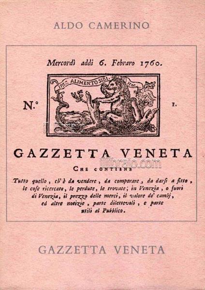 Gazzetta veneta (1964) - Aldo Camerino - copertina