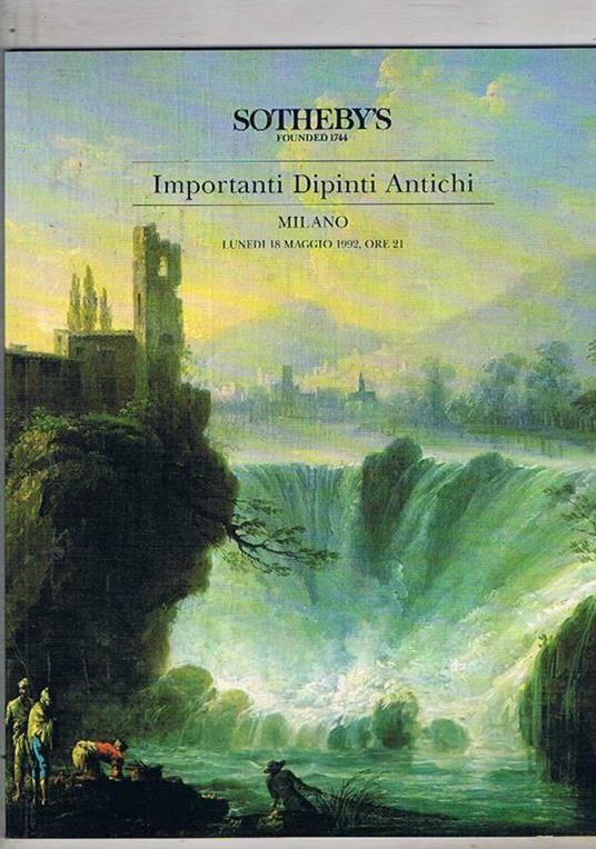 Importanti dipinti antichi. Asta tenuta a Milano nel maggio 1992 - copertina