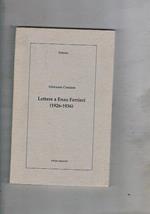 Lettere a Enzo Ferrieri (1926-1936) a cura di Mariarosa Bricchi
