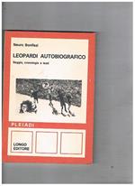 Leopardi autobiografico. Saggio, cronologia e testi. Coll. Pleiadi