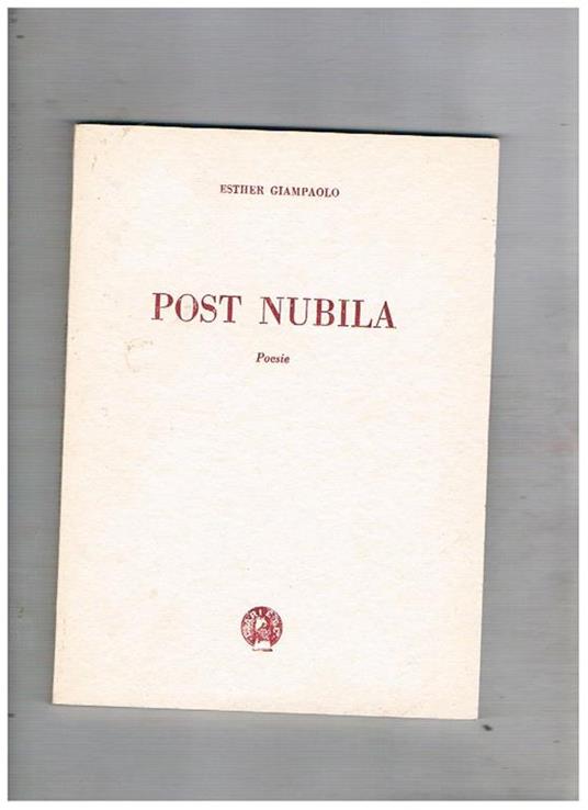 Post Nibilia poesie - Esther Giampaolo - copertina