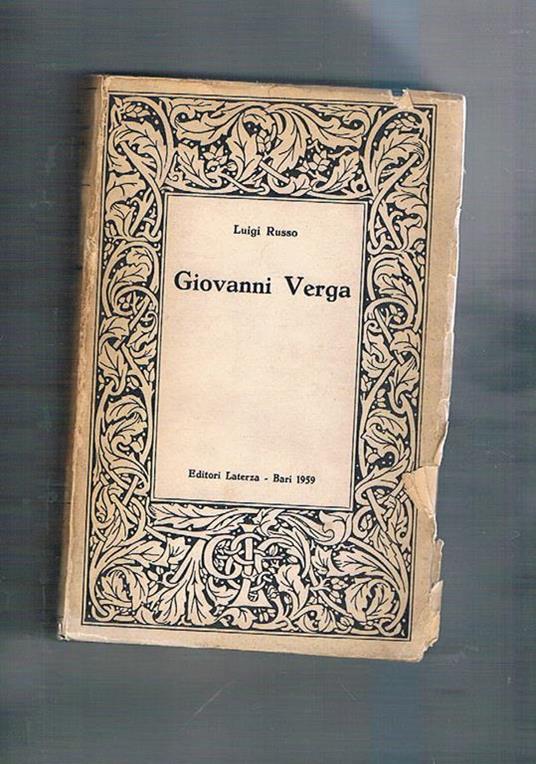 Giovanni Verga - Luigi Russo - copertina