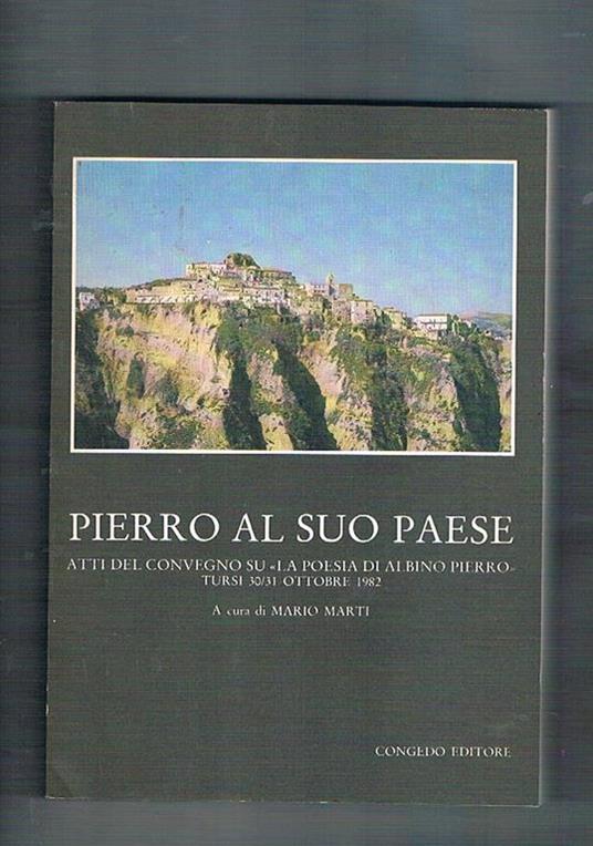 Pierro al suo paese. Atti del Convegno su la poesia di Albino Pierro - copertina