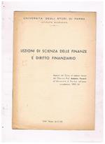 Lezioni di scienza delle finanze e diritto finanziario. Appunti del Corso di Lezioni tenute dal Chiar.mo Prof. Antonio Pesenti all'Università di Parma nell'anno accademico 1953-54