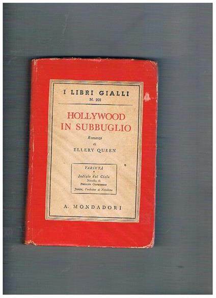 Hollywood in subbuglio. Romanzo, coll. I libri gialli n° 202 - Ellery Queen - copertina