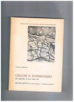 Cecchi e D'Annunzio con appendice di testi critici rari