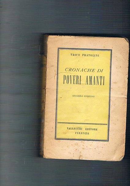 Cronache di poveri amanti - Vasco Pratolini - copertina