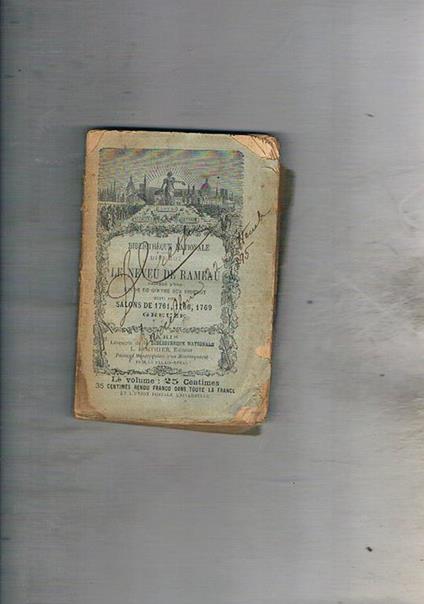 La Neveu de Rameau precede d'une etude de Goethe sur Diderot. Suivi des salons de 1761, 1766, 1769 - Denis Diderot - copertina