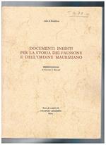 Documenti inediti per la storia dei Faussone e dell'Ordine Mauriziano. Presentazione di G. Bascapé
